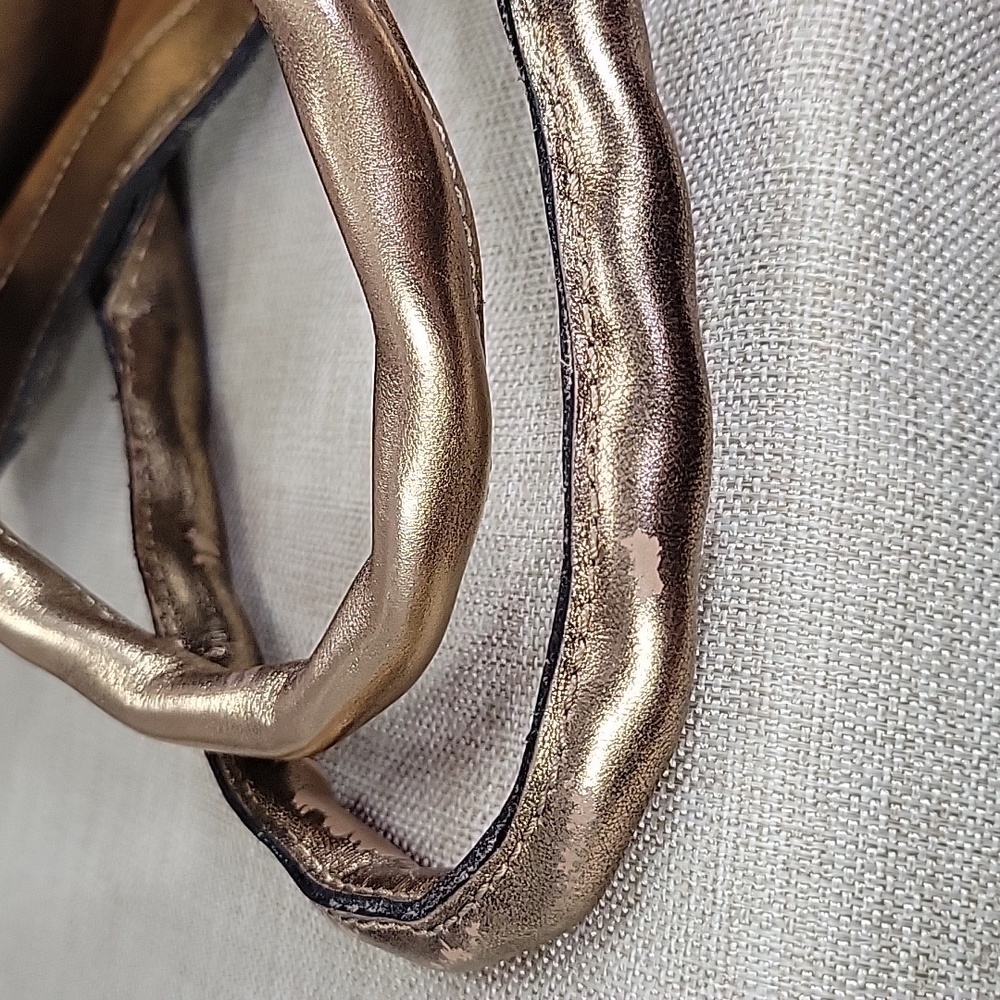 Patricia Nash Gold and Brown Floral Satchel - Picture 6 of 16